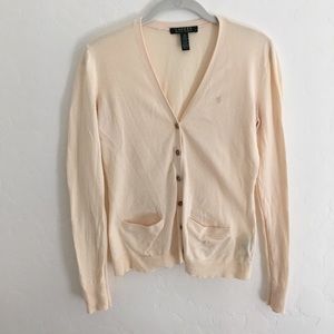 Cardigan in cream by Lauren Ralph Lauren